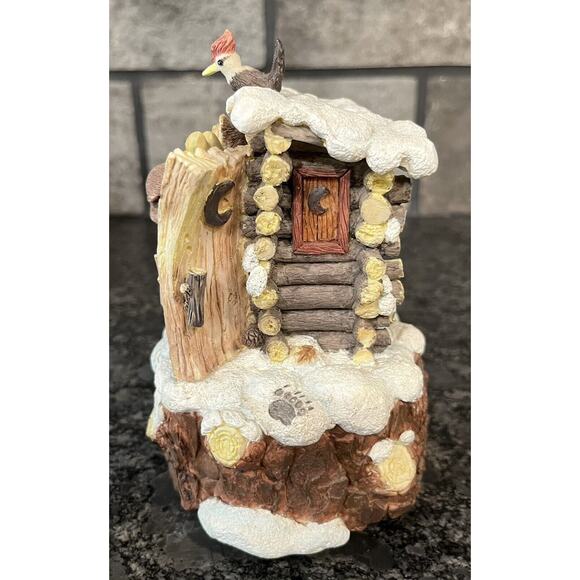 Enesco Moose Creek Crossing “Nature Calls” 1995 Musical Moose Outhouse #170933 - Picture 6 of 8